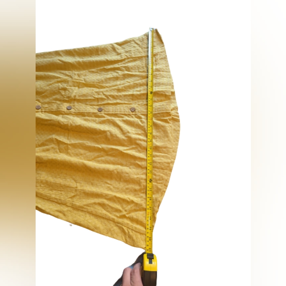 Francesca’s Alya Mustard Yellow Button Front Skirt - Picture 9 of 10